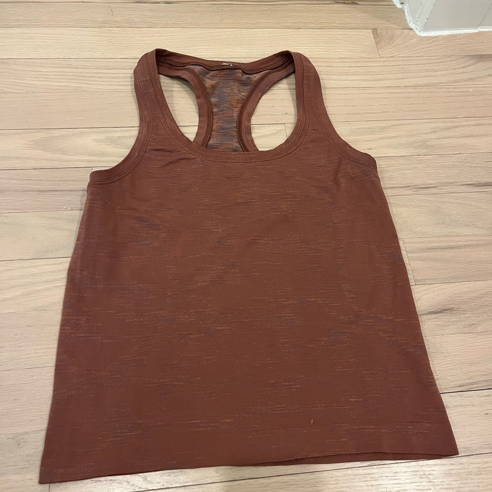 Brown lululemon swiftly tech 2.0 race length tank, size 6